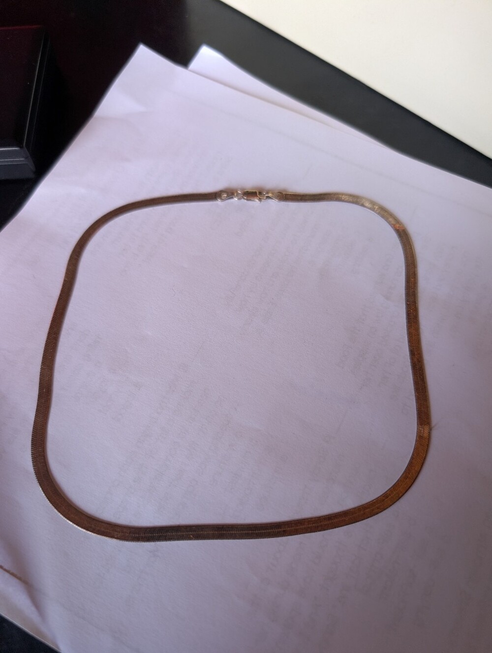 Classic Gold Herringbone Necklace - Women Accessories